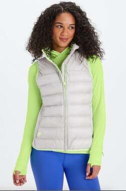 Fabletics Elliot Puffer Vest M Gray Neon Cheetah